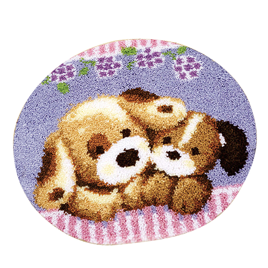 DIY zestaw robić haftu puchowego dla początkujących, przędza robić szydełkowania zestawy, robótki niedokończone szydełkowanie dywan przędza poduszka rękojeść zestaw dywanów: 1