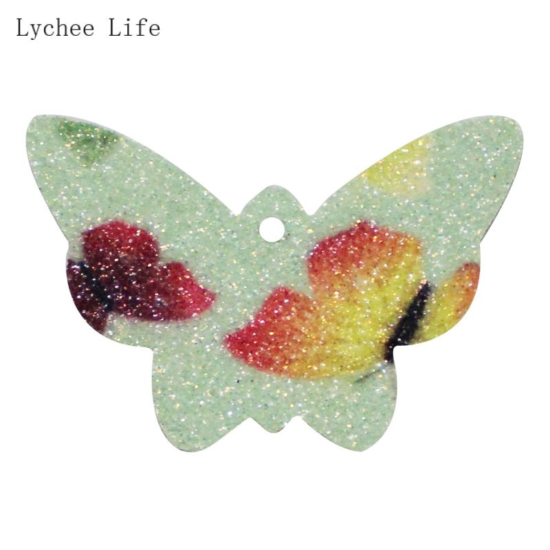 Lychee Leven 10 Stks/partij Vlinder Lederen Pads Handgemaakte Diy Oorbellen Oorsteker Sieraden Materiaal Leer Maken Accessoires: 13