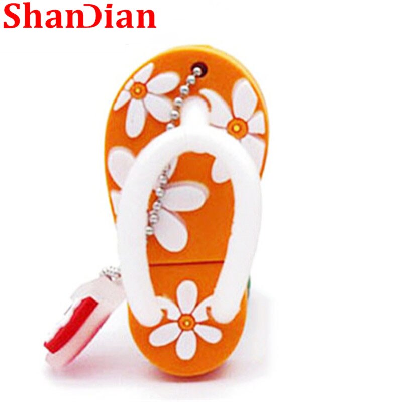 SHANDIAN Estate mini Slipper USB Flash Drive scarpa pen drive Regalo Bello del fumetto pendrive 4GB/32GB/64GB usb del bastone del regalo di Modo