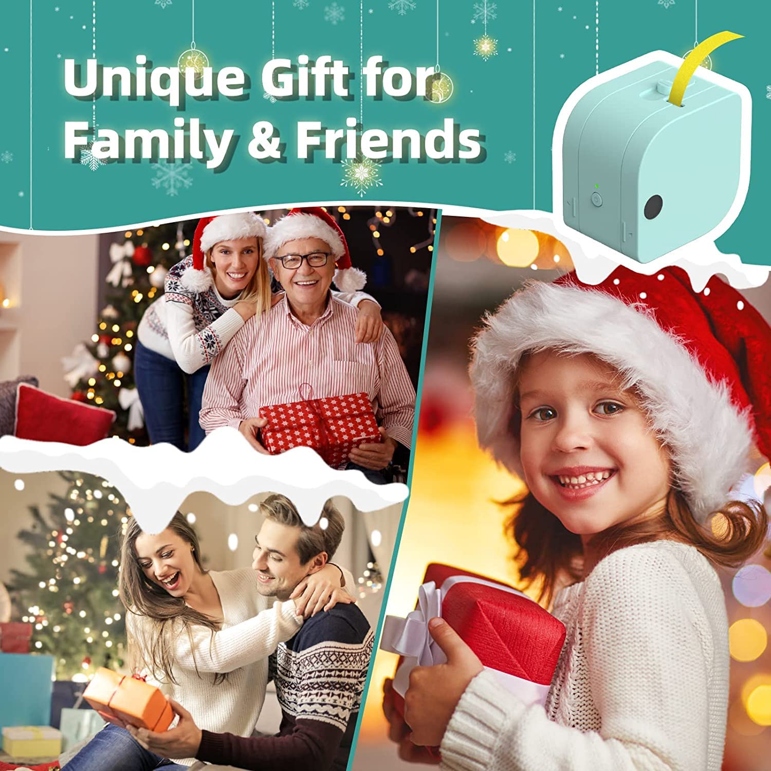 P12 Mini Label Maker Machine with Tape Thermal Label Printer for Home Office Business Wireless Label Machine for iOS &amp; Android