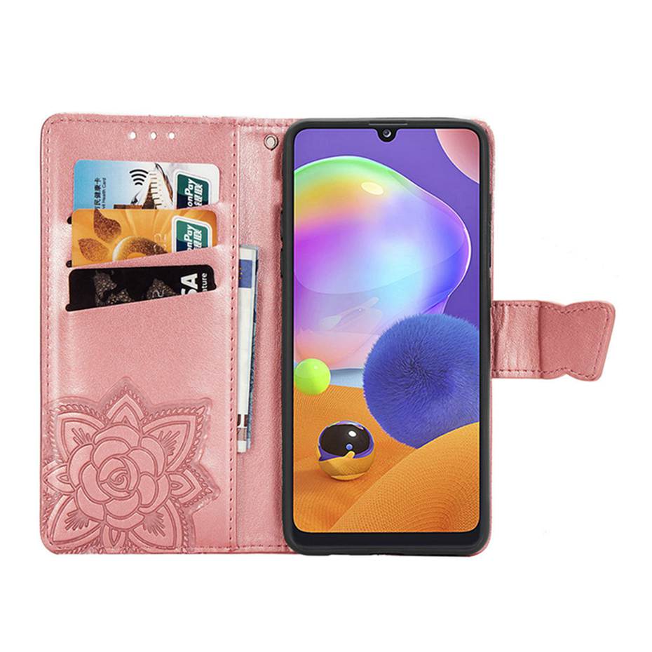 3D Butterfly Flip Case For Samsung Galaxy A31 Case Wallet Leather Phone Case On For Samsung Galaxy A31 A31 A315F A315 Cover