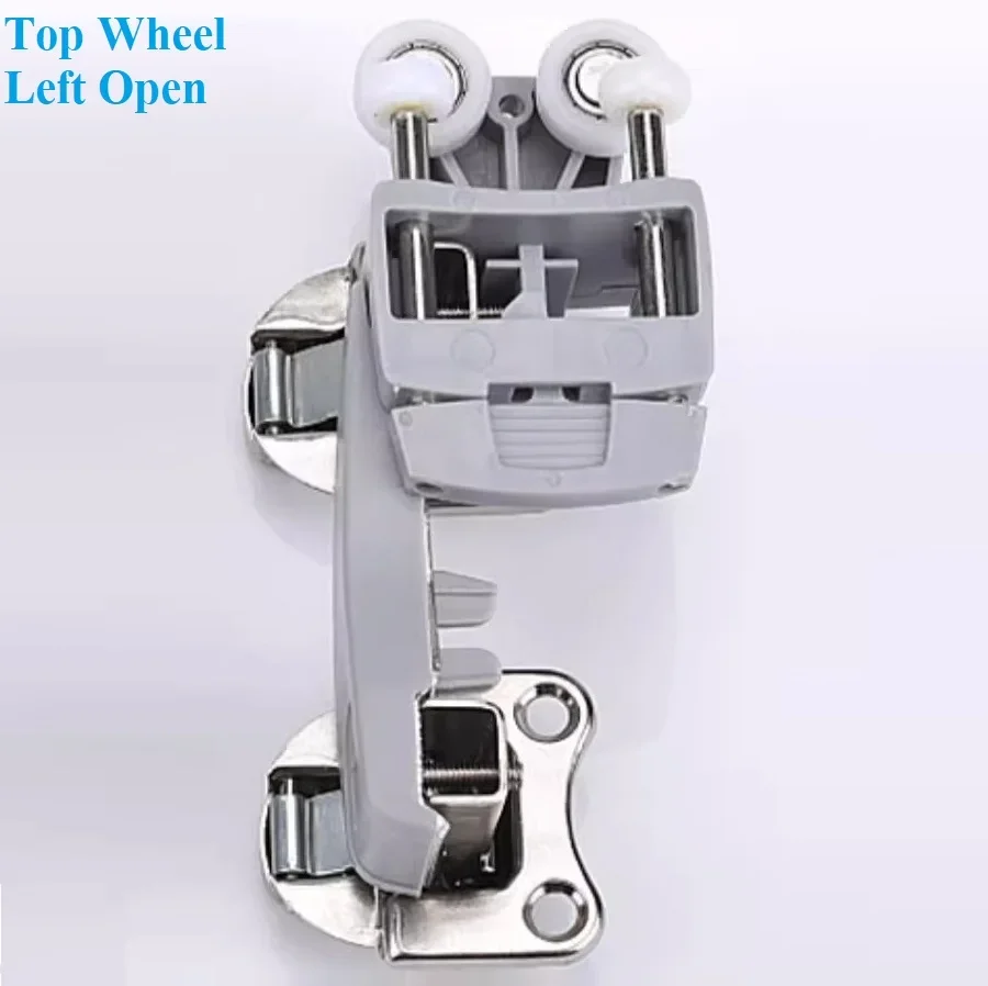 Ersatzteile für verschiebbare, zweifach gefaltete Falttür, hängendes Rad, Rollenscharnier: Silber