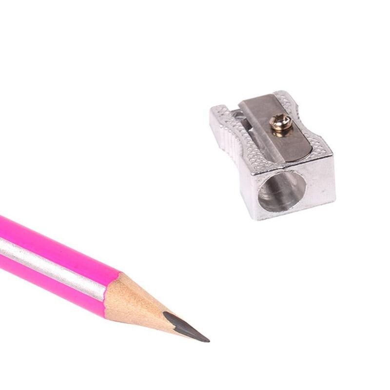 Afilador de lápices de Metal, bonito afilador clásico de pluma de maquillaje, papelería a la espalda, suministros de Lápiz, sacapuntas, escolar para Gir B4O3