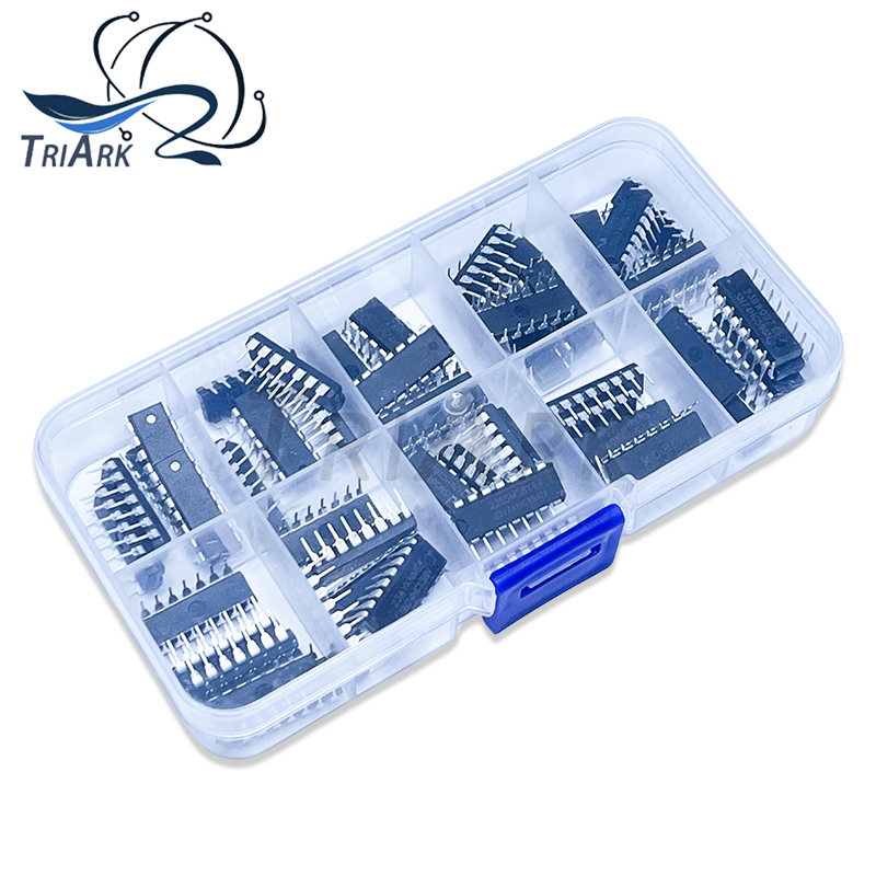 Kit d'assortiment de composants électroniques, 50 pièces/lot, 74HC00 74HC02 74HC04 74HC08 74HC14 74HC32 74HC138 74HC164 74HC165 74HC595, amplificateur