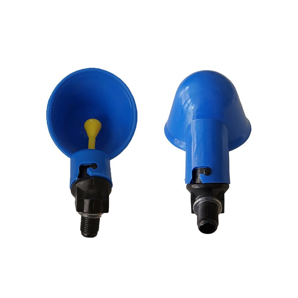 Automatic Poultry Livestock Drinking Cup Bird Feeding Equipment Chicken Flock Duck Bird Water Feeder Red and Blue: Blue