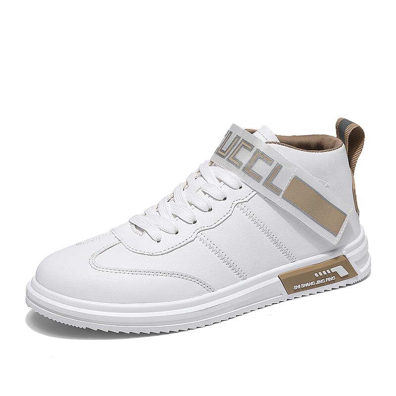 High-top hvide sko seje udendørs lys man sneakers komfortable cool mandlige til sandaler herre sko: Khaki / 8