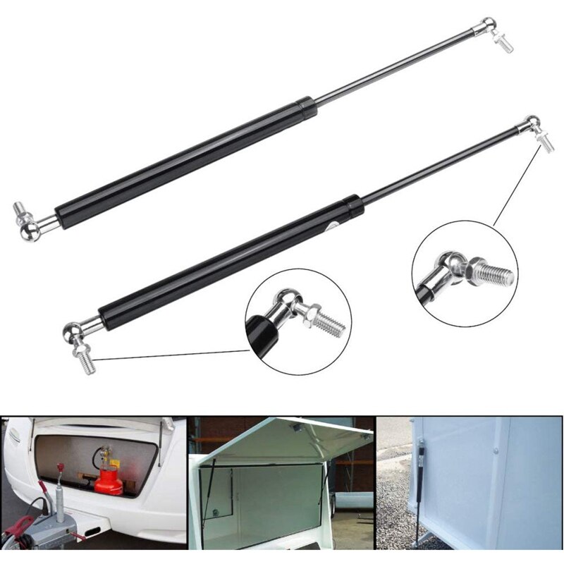 2 stk gassfjær bil utvendige deler håndtak stiver 8mm aksel 430mm 150n gassfjær fjær for campingvogner tilhengere baldakin verktøykasse