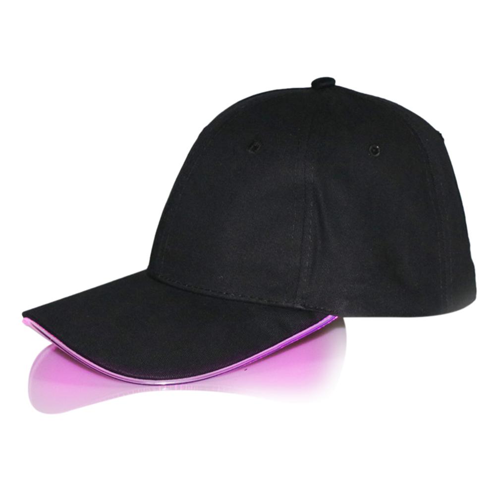 Nueva gorra de béisbol gorra de Hip Hop gorra de fibra óptica sombrero brillante LED de fibra óptica iluminador ajustable Unisex sombrero de sol