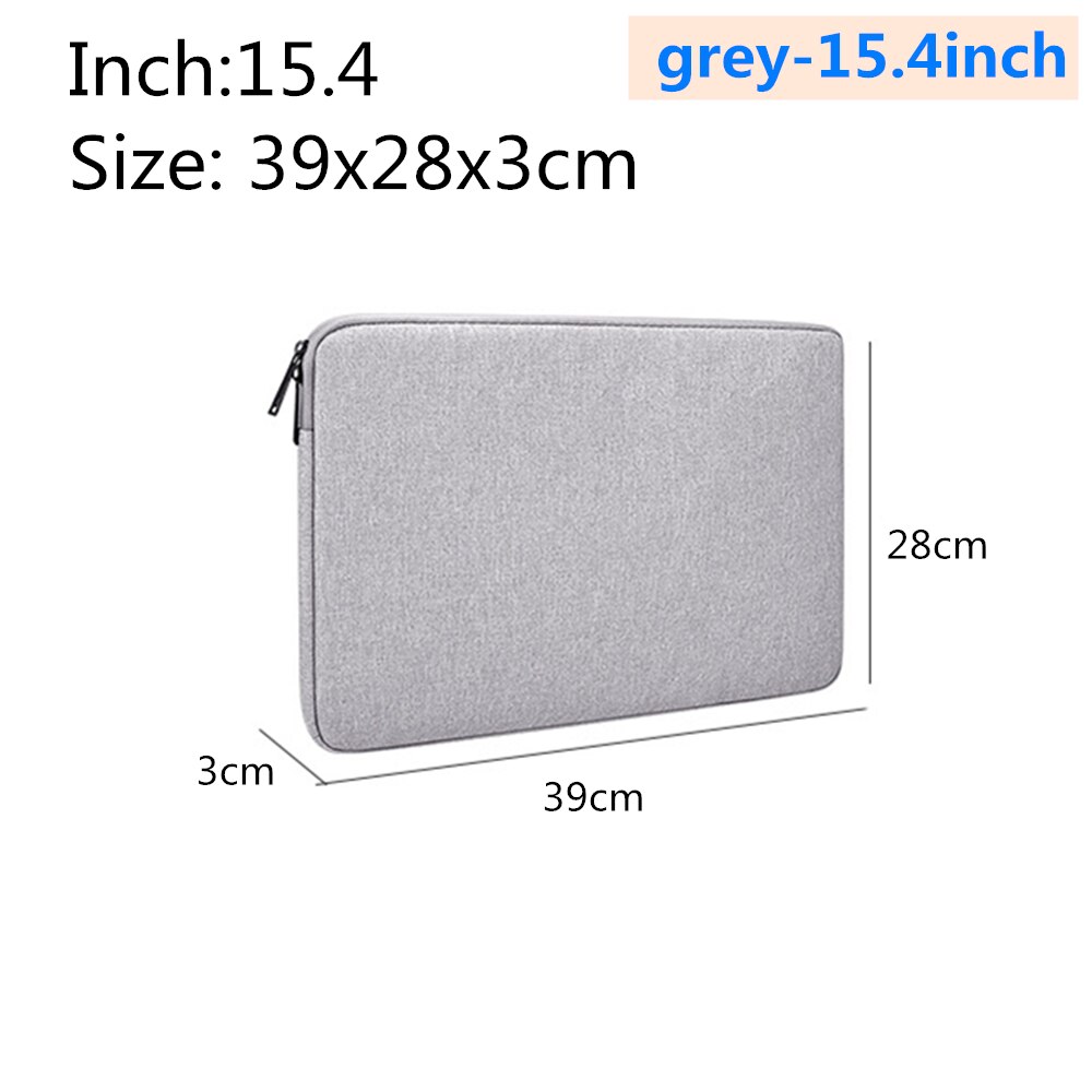 Waterproof Notebook Case for Macbook air pro 13.3 14.1 15.4 15.6 inch for Apple Millet Notebook felt liner package Case: grey-15.4inch