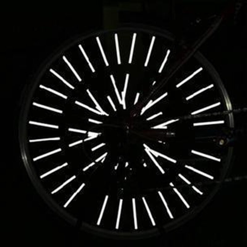 12 Pcs Fiets Mountainbike Rijden Wheel Spoke Reflecterende Strip Vaste Pinch Waarschuwingslampje Met Reflecterende Kaart Strip Outdoor