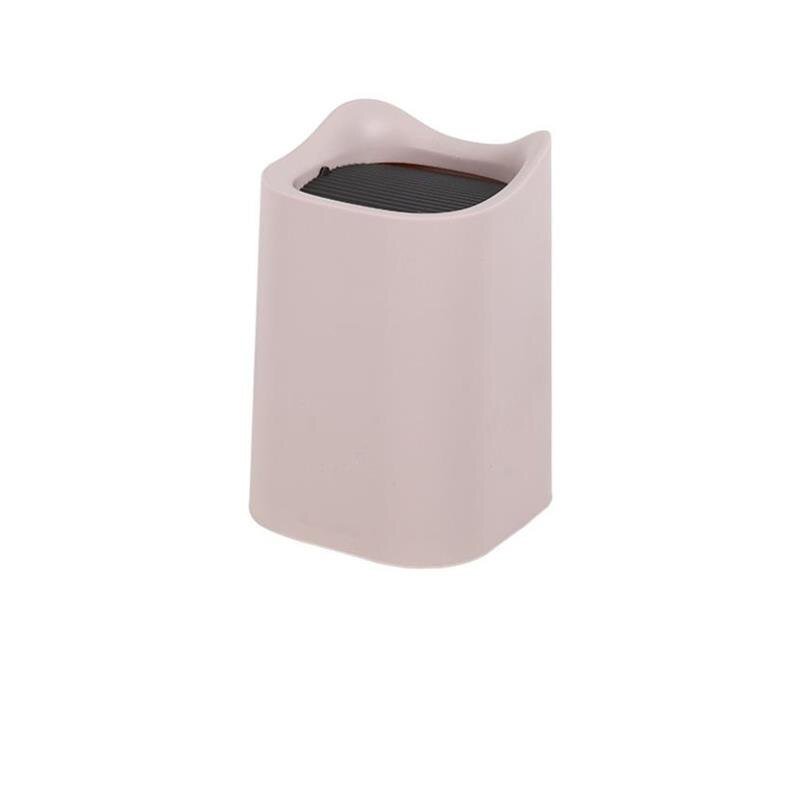 Poubelle petite poubelle mini bureau panier à ordures maison table plastique fournitures de bureau poubelle bureau voiture poubelle: Rose