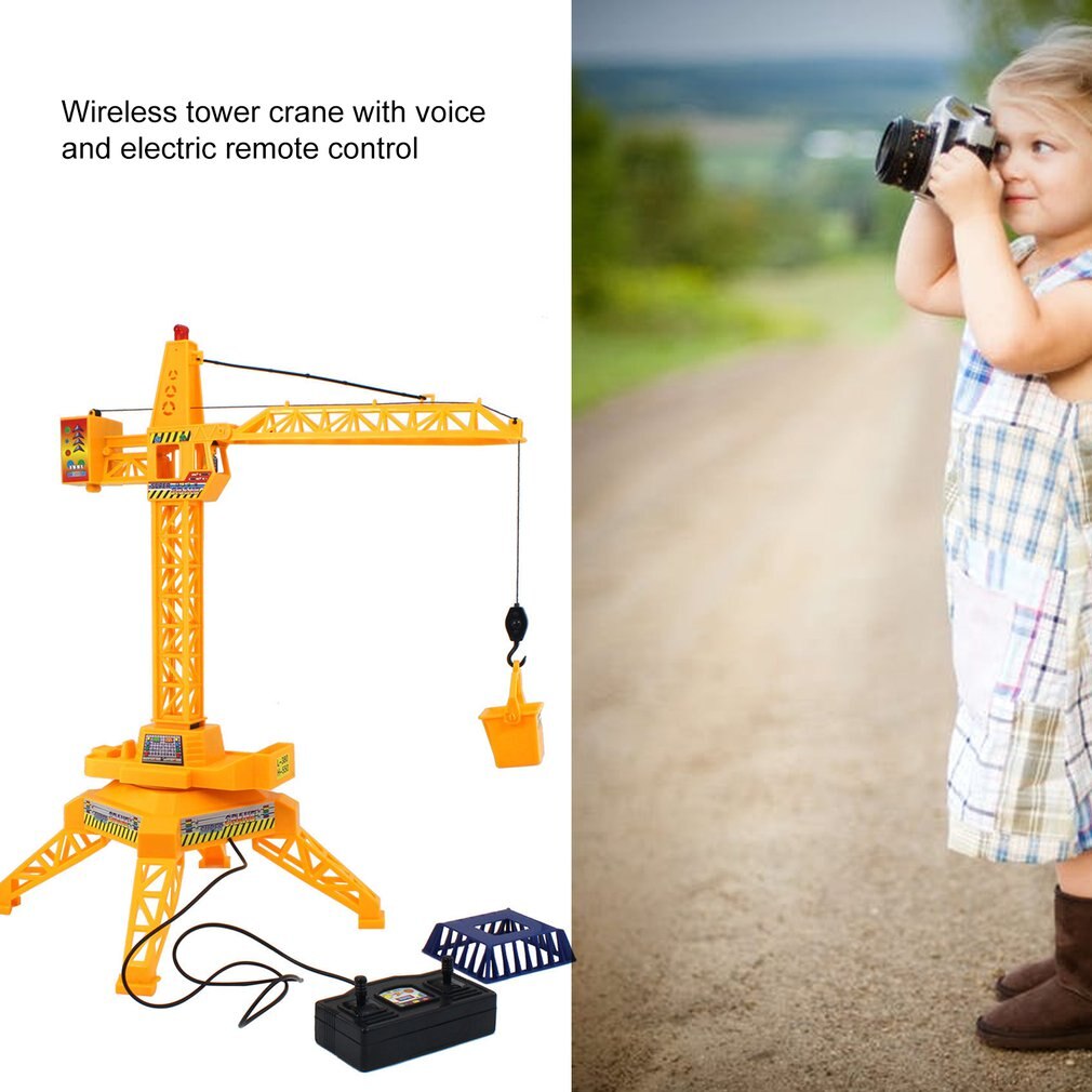 Children Tower Crane Electric Remote Control Wireless Engineering Car Children'S Toy Model With Sound