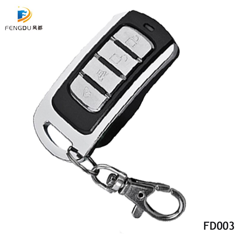 Controle remoto universal 433mhz, código grabber para portão sem fio rf 4 canais clonagem elétrica para porta do garagem do carro chaveiro com corrente