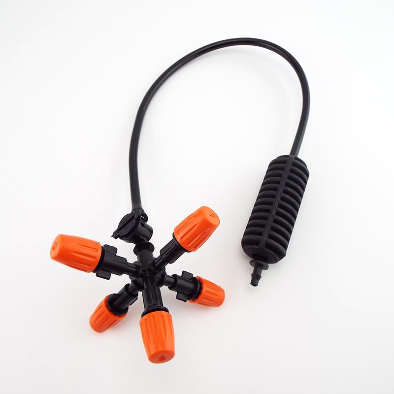 Hagehengende vannsprøytedyse sprinklersett forstøvende sprinklersett grønnsaksvanning vanning for drivhushage: Blå