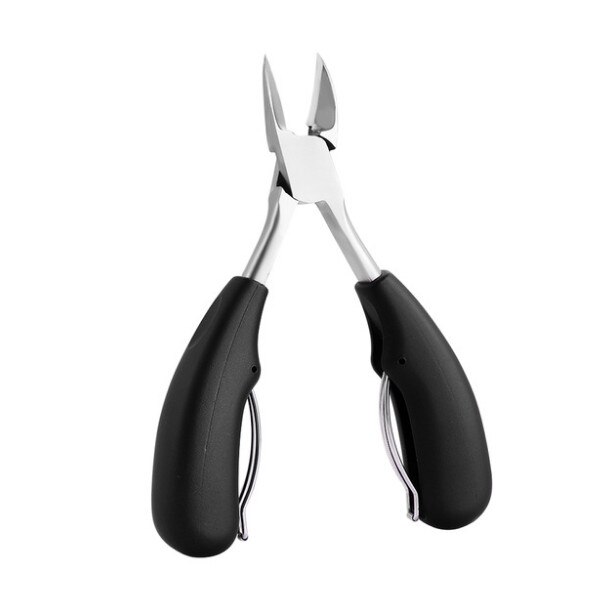 Herramienta de manicura pedicura, cortauñas de precisión de acero inoxidable para uñas de los pies, cortador, recortador para uñas gruesas, 1 unidad: black