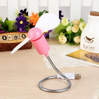 Mini USB Fan gadgets Flexible Cool For laptop PC Notebook For Laptop Desktop PC Computer: Pink