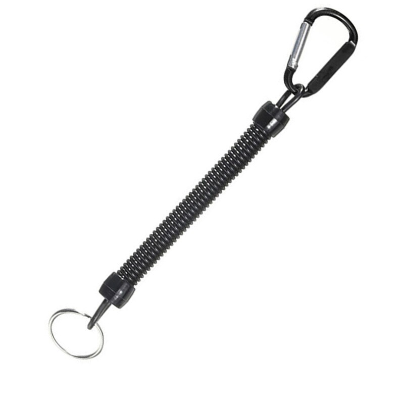 Retractable Buckle Cable Anti-lost Tensile Steel Safety Bag Buckle Lanyard Lanyard Elastic Bicycle Lock Accessories: 21cm-22cm black