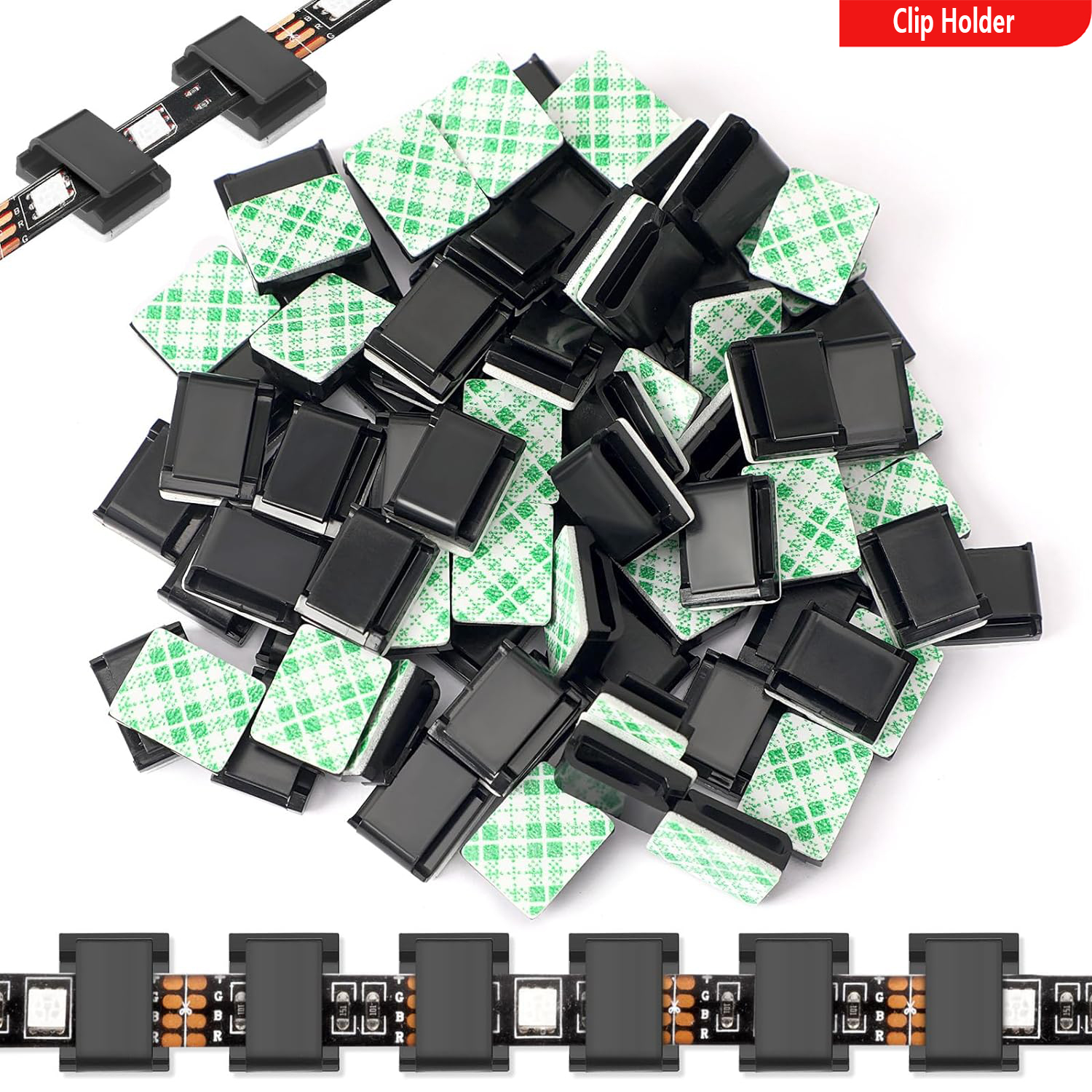 LED Strip Light Mounting Clips Connector Self-Adhe... – Vicedeal