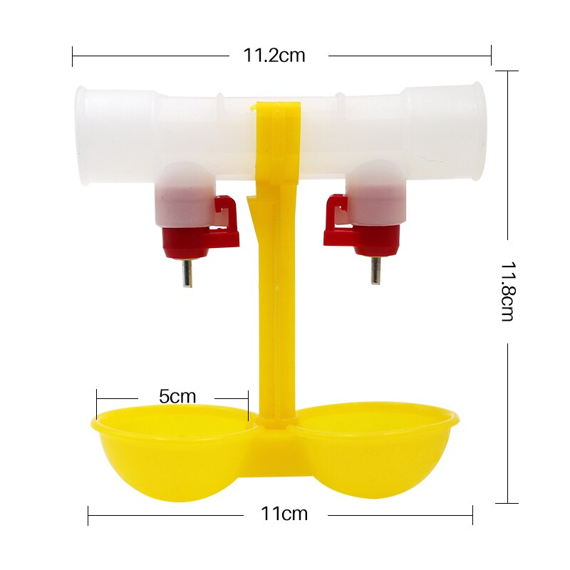 5/8/12Pcs Chicken Drinking Fountain Double Nipple Drinker Hanging Cups Chicken Feeder Farming Equipments Quail Feeders: 8Pcs