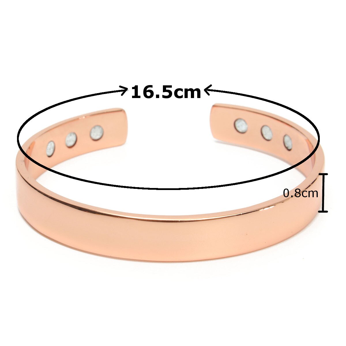 Copper Magnetic Wrist Bangle Bracelet For Pain Relief Rheumatoid Arthritis Men Women Bangle With 6 Holes Magnets Health Balance