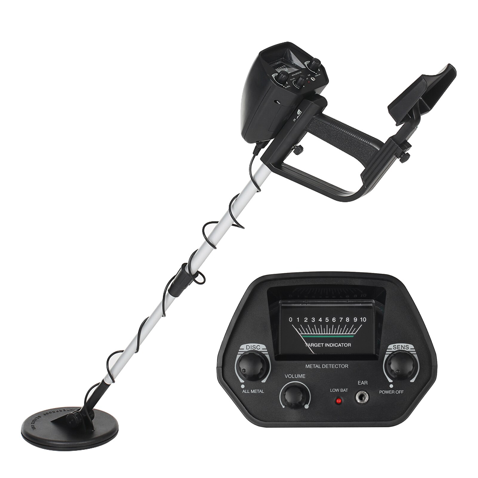 KKmoon-Detector de Metales MD4030, buscador de tesoros de oro subterráneo, con auriculares, GTX5030: MD4030 Set 1