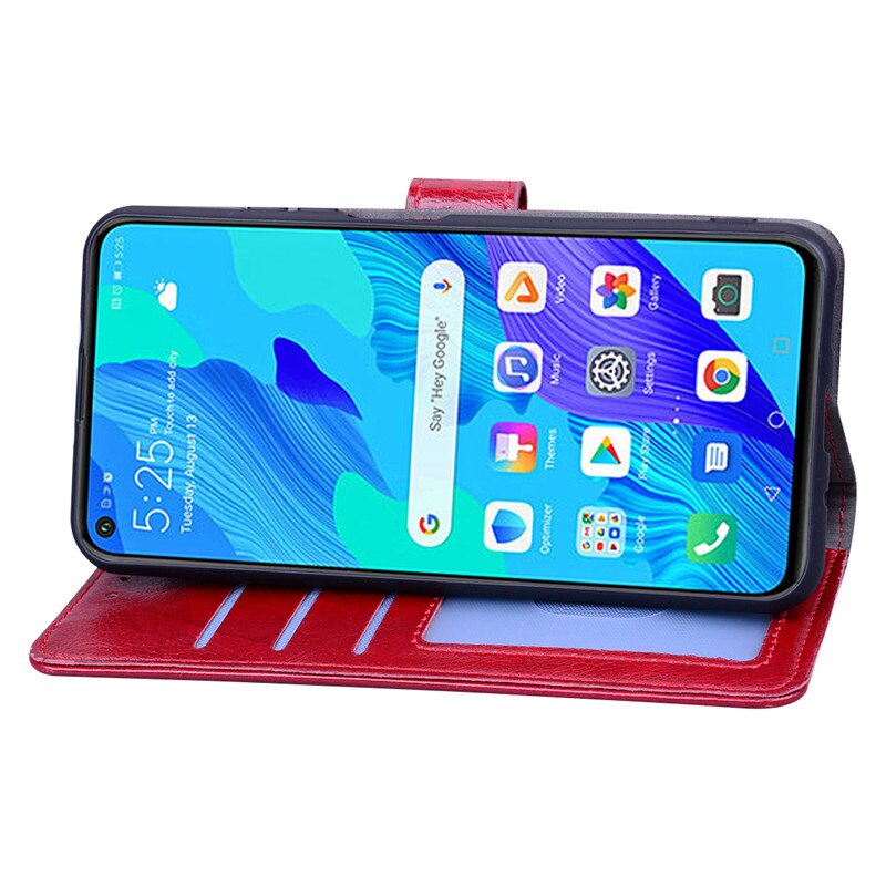 Voor huawei nova 5t hoesje zachte siliconen luxe leren portemonnee flip case voor coque huawei nova 5t yal -l21 telefoonhoesjes funda