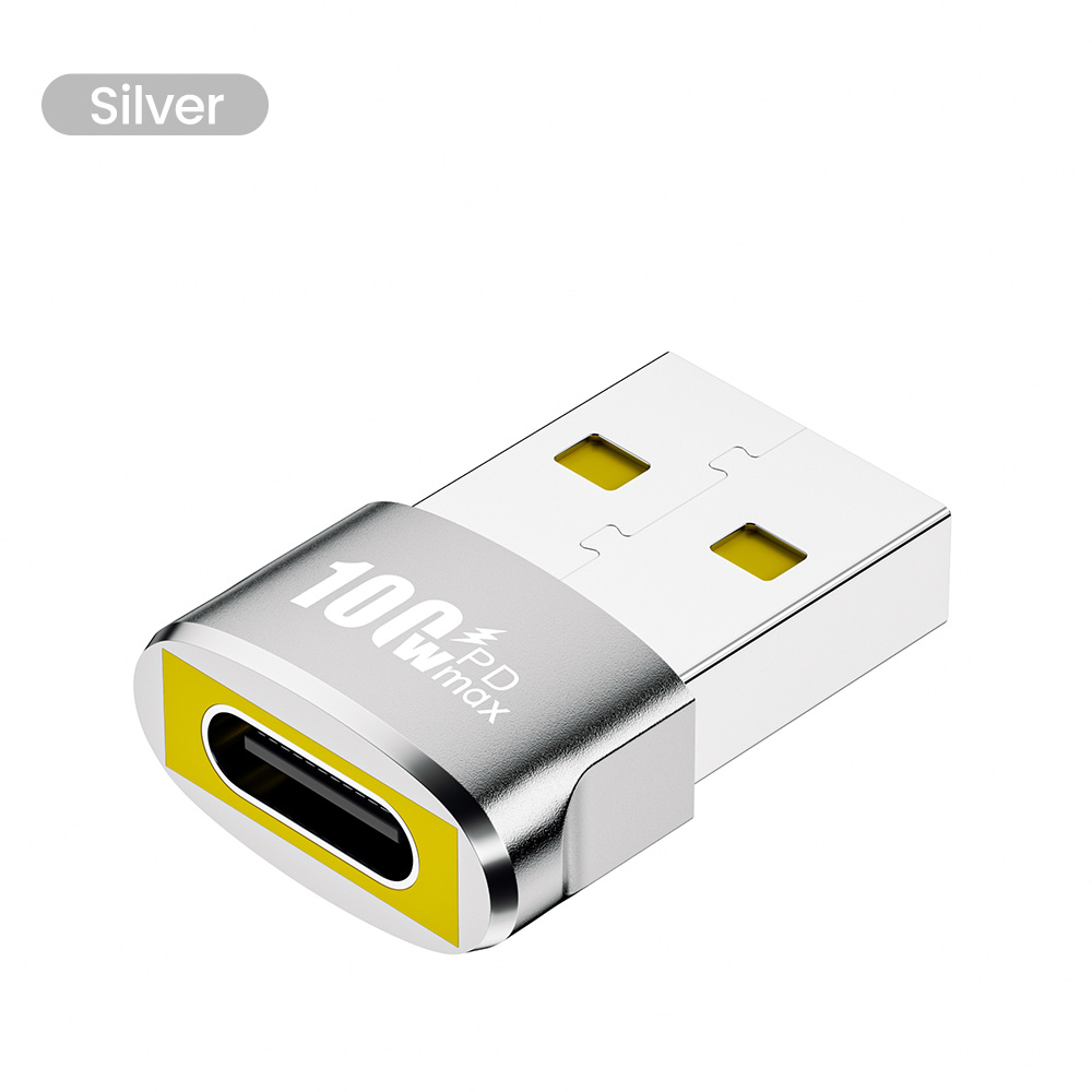 NNBILI PD 100W OTG Adapter USB to Type-C Converter USB-A Male To USB C Female Connector For Charging Data Transfer Wired Headset: Orange