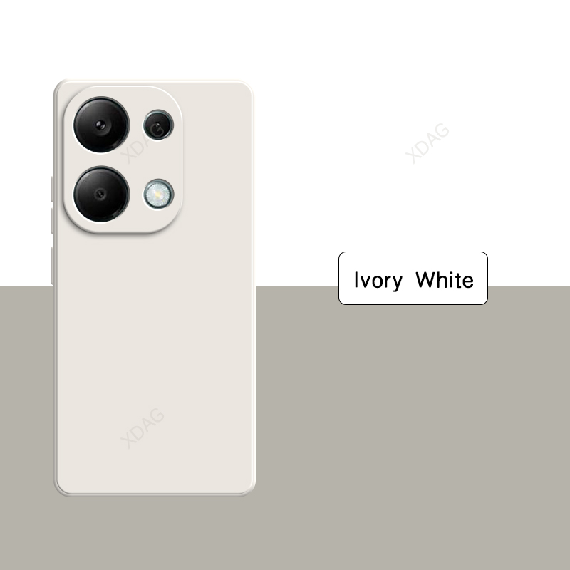 Capa de telefone de silicone líquido para xiaomi redmi note13 note 13 pro 13pro 4g 6.67 "alta qualidade macio original quadrado capa traseira escudo: Laranja