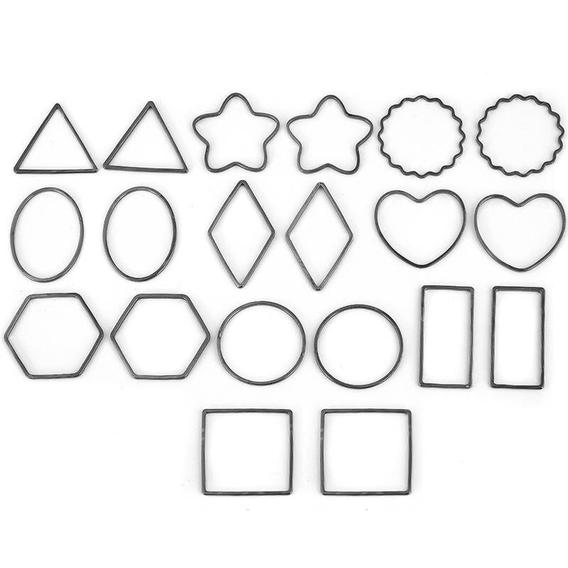 10 par geometryczne Hollow wtopiony kwiat rama wisiorki/biżuteria do własnoręcznego wykonania dokonywanie kolczyki naszyjnik wisiorek biżuteria z żywicy Bezel formy: 06