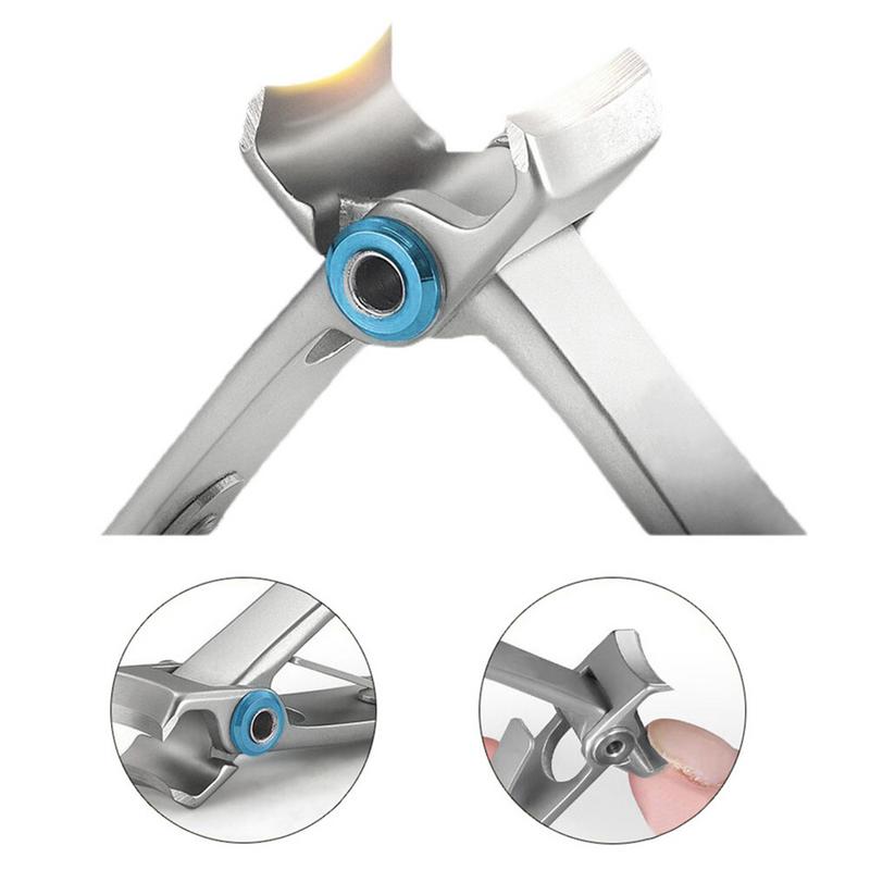 Large Size Nail Clippers Double Arc Nail Toe Beauty Manicure Stainless Steel Nail Toe Cutters Black Silver Color