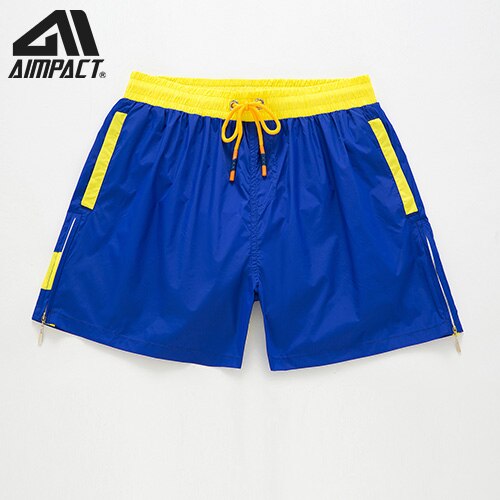 Pantalones cortos atléticos de playa para hombre, bañadores de Surf de 4 pulgadas, forro de malla de secado rápido, ropa deportiva con cordón: Dark Blue / XXXL