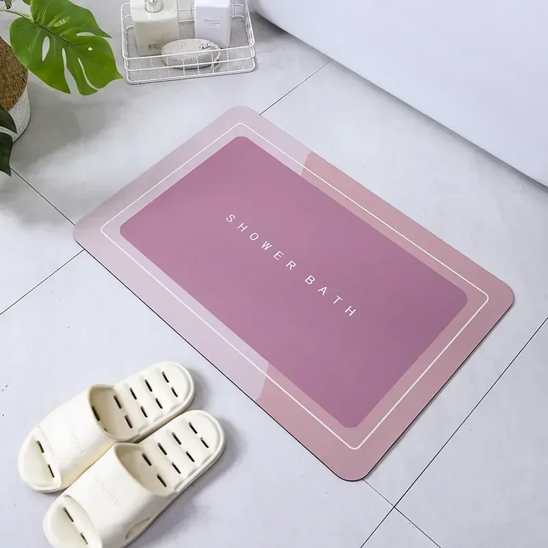 Saugfähige Badezimmer-Badematte, rutschfester Duschteppich, schnell trocknende Badematten, Küche, Eingang, Fußmatten, Heim-Fußmatte, Badewannen-Teppich: Rot