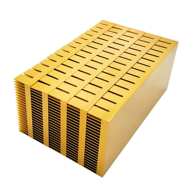 1Pcs heat sink 150*60*18MM Grooved gold heat sink