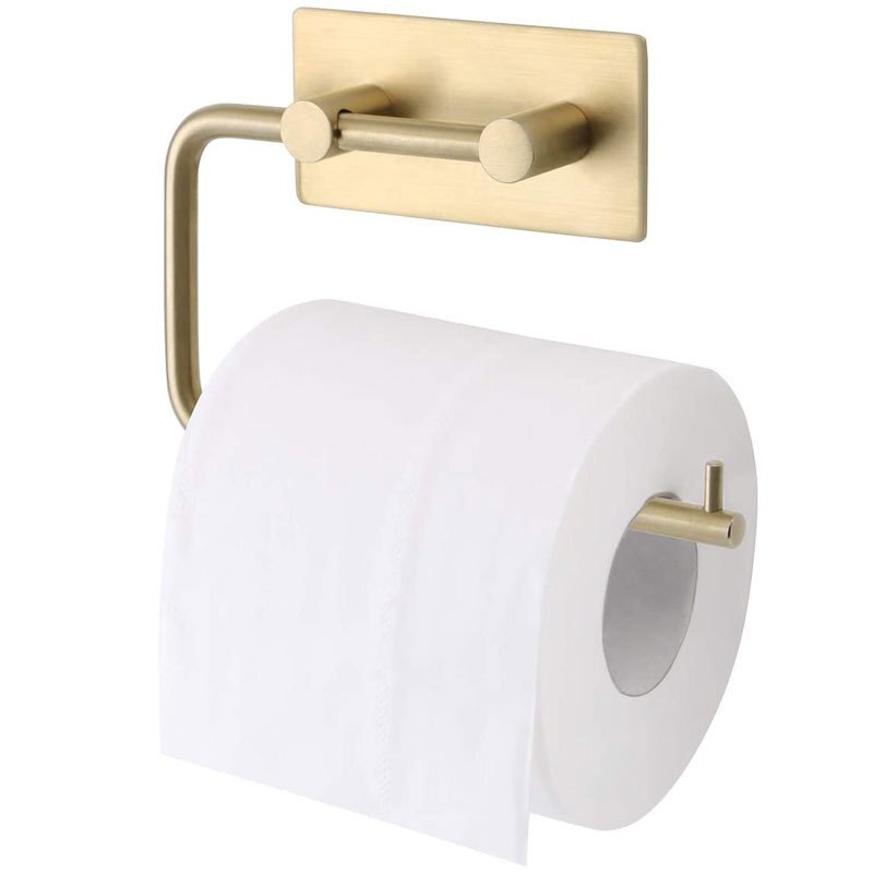 Roestvrij Stalen Vierkante Toiletrolhouder Gratis Boor Gebruik Toiletpapier Handdoekhouder