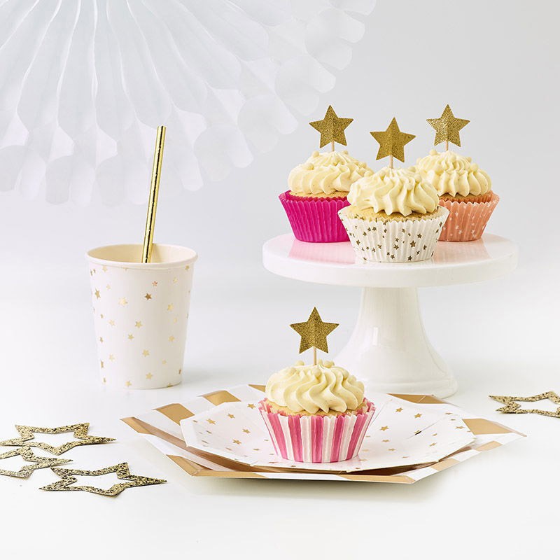 Goud zilver folie ster papieren borden babyshower feest servies papieren bordjes bekers servetten voor bruiloft verjaardag ster feestbenodigdheden