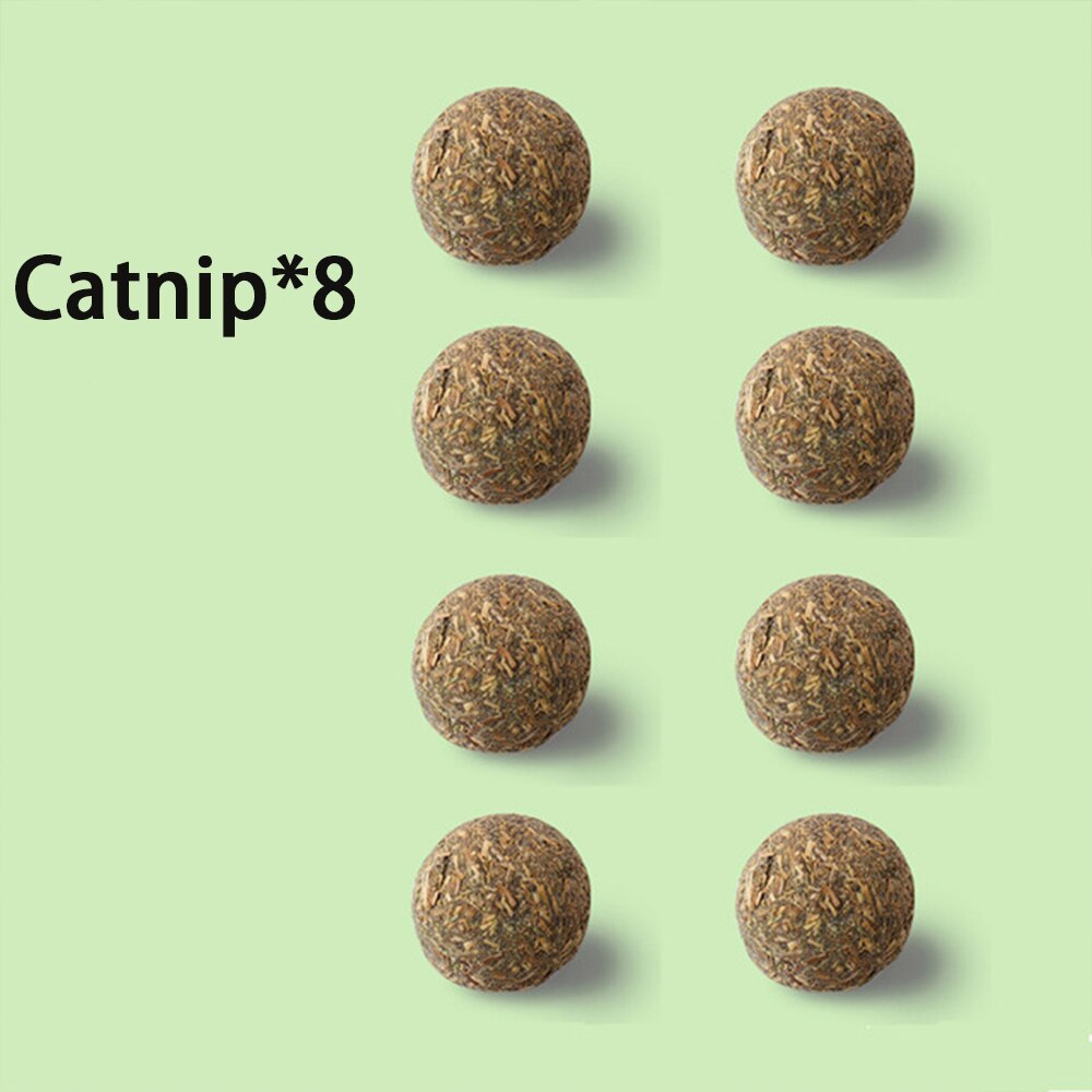 Wooden Cat Scratching Post Solid Wood Scratching Board Turntable Lovely Cat Teaser Grinding Claws Toy Wear-Resisting Kitten Toy: 8Pcs Catnip