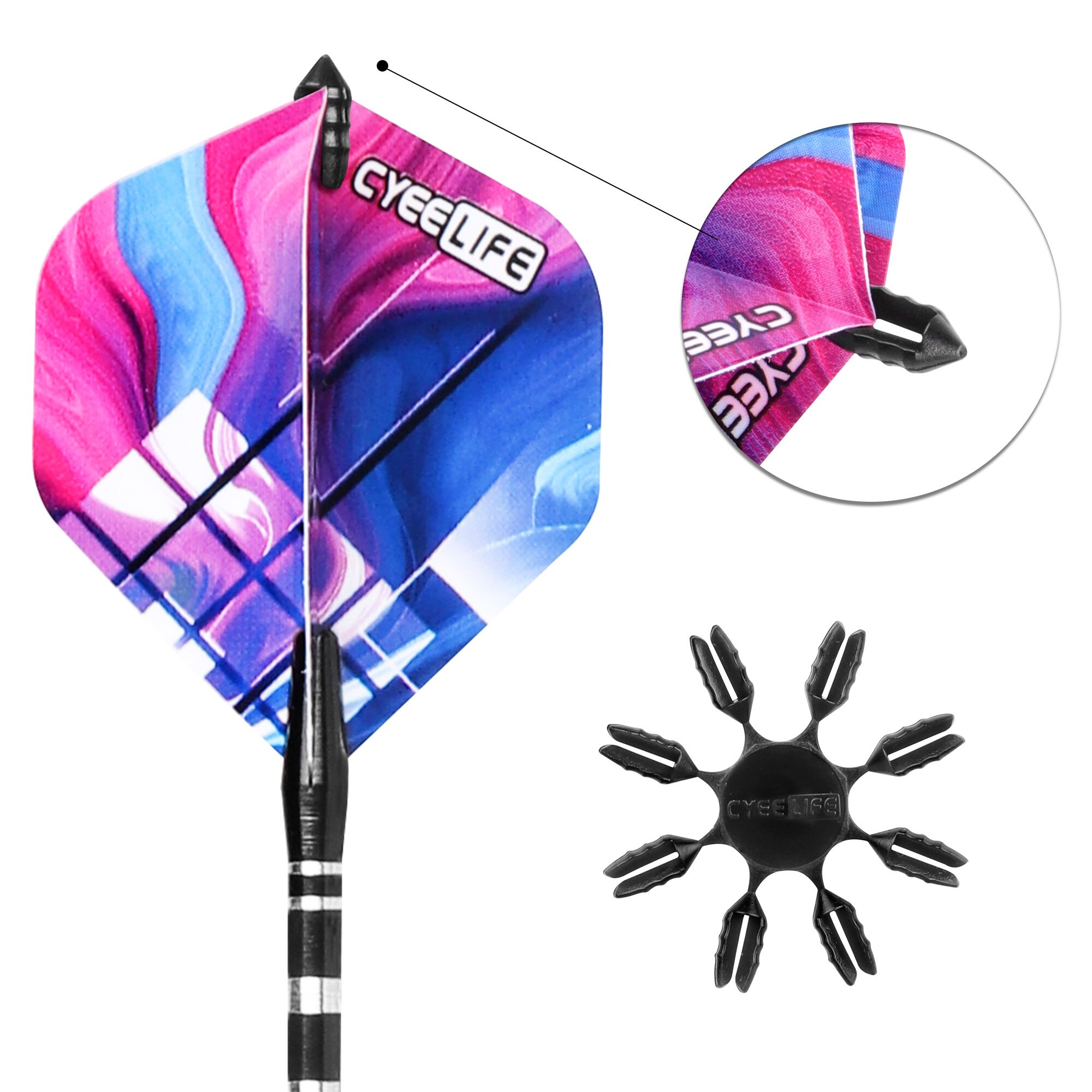 Cyeelife 48 Plastic Dart Protectors + 48 Vluchten Grandado