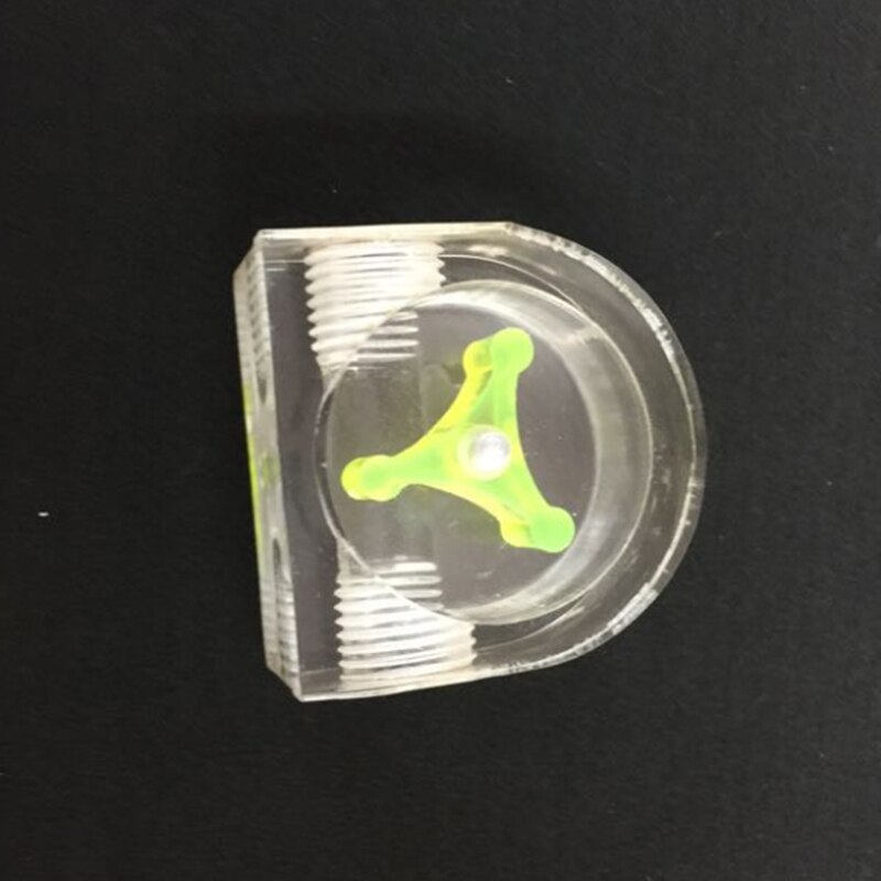 2 Way G1/4 Thread Durable Home 3 Impeller Acrylic Indicator for Pc Water Cooling Polished Surface Flow Meter Measuring