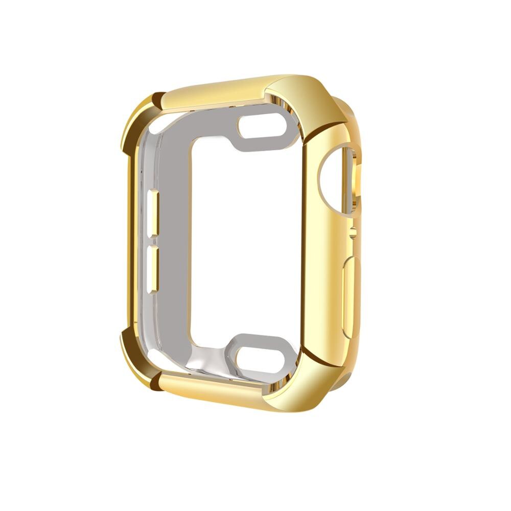 case cover for Apple watch band Apple Watch 4 5 case 44mm 40mm iWatch TPU bumper protection bumper plating watch accessories