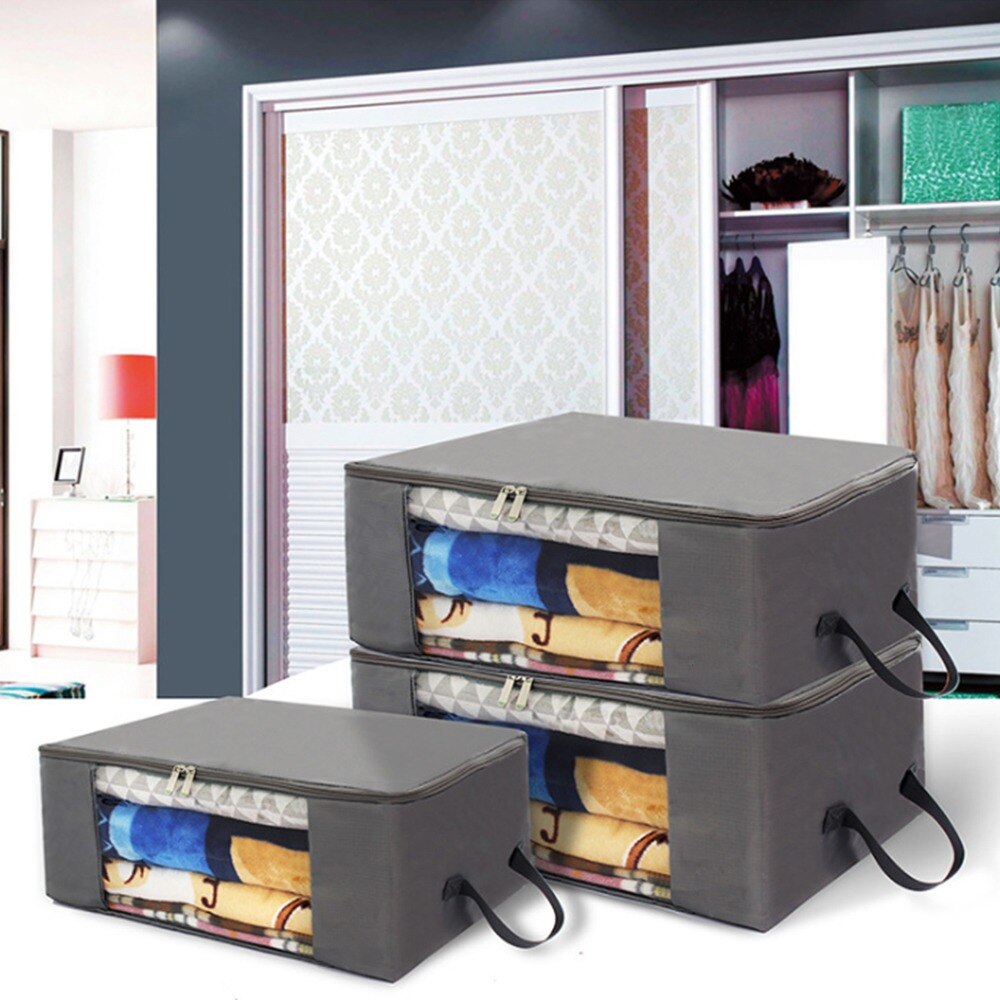 Opvouwbare Onder Bed Zakken 1 Pack Grote Onder Bed Opslag Dozen Dikke Ademend Underbed Kleding Opbergzakken Ritssluiting Organizer