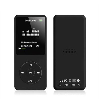 MP3 Muziek Spelers Lossless Geluid Muziekspeler Draagbare MP3 Speler FM Radio Video Games Movie Walkman ultra-dunne MP3: Black / 4GB