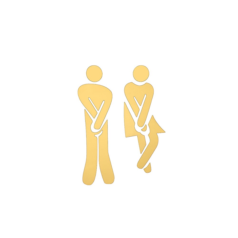 1Set WC Toilet Entrance Sign Door Stickers For Public Place Home Decoration DIY Funny Vinyl Mural Art Pattern Wall Deca: Type     16