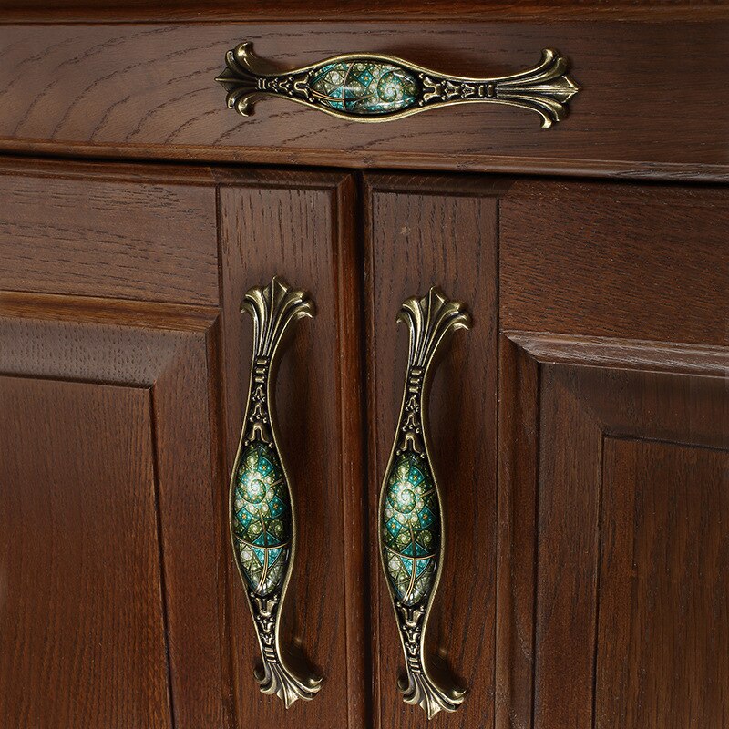 Vintage Tür Griffe Retro Bronze Küche Kabinett Knöpfe und Griffe Möbel Schrank Schrank Griff Schrank Schublade Knöpfe Zieht