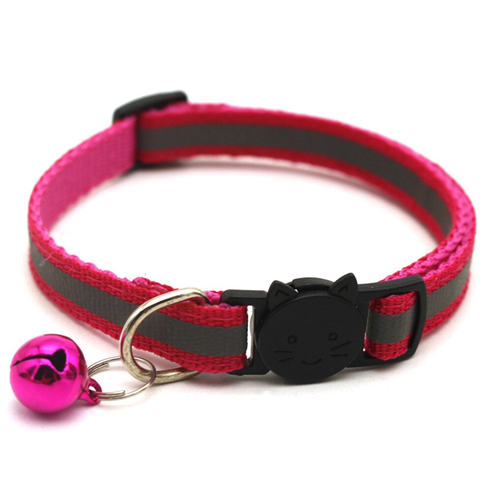 Reflecterende Halsband Met Bel Veiligheid Kat Halsbanden Puppy Halsband Voor Katten Kleine Honden Solid Pet Kraag Chihuahua Producten: 2