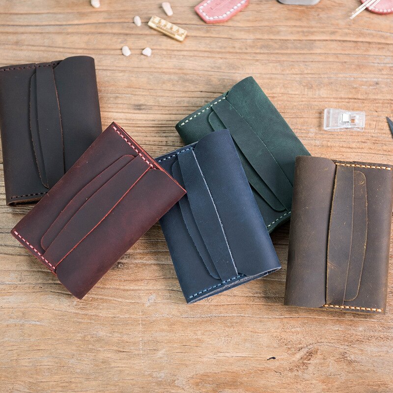 DIY material bag leather card bag simple business card box coin purse DIY sewing