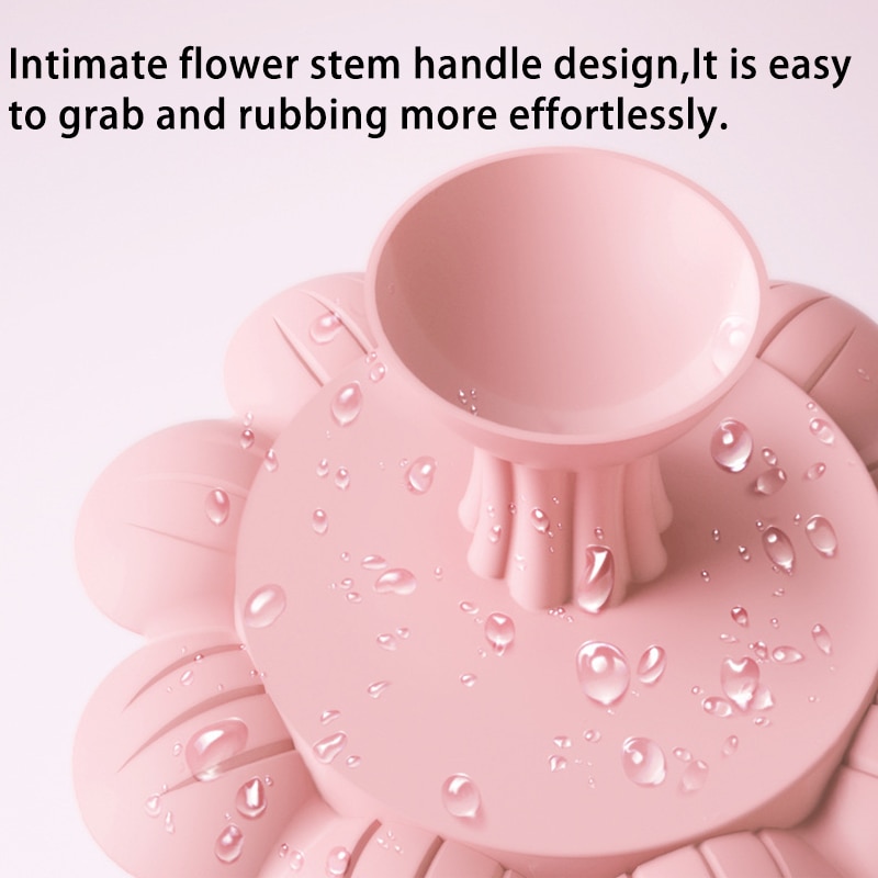 Cepillo de silicona para baño de bebé multiusos con forma de flor, cepillo de masaje para el cuero cabelludo, cepillo para lavar el cabello, cepillos para champú, suministros de ducha infantil