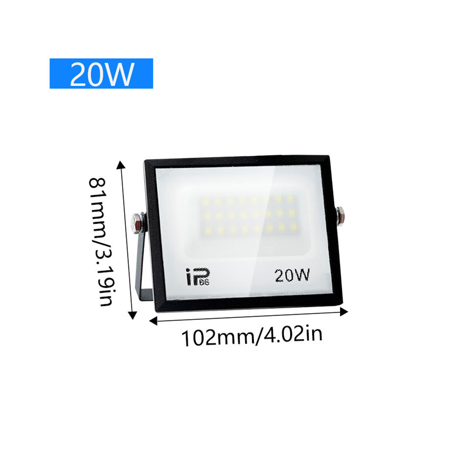 Projecteur LED IP66 AC175-265V 20W 30W 50W 70W 100W 150W200W300W, projecteur extérieur étanche en verre trempé pour éclairage de Garage: Bleu / 4200 k