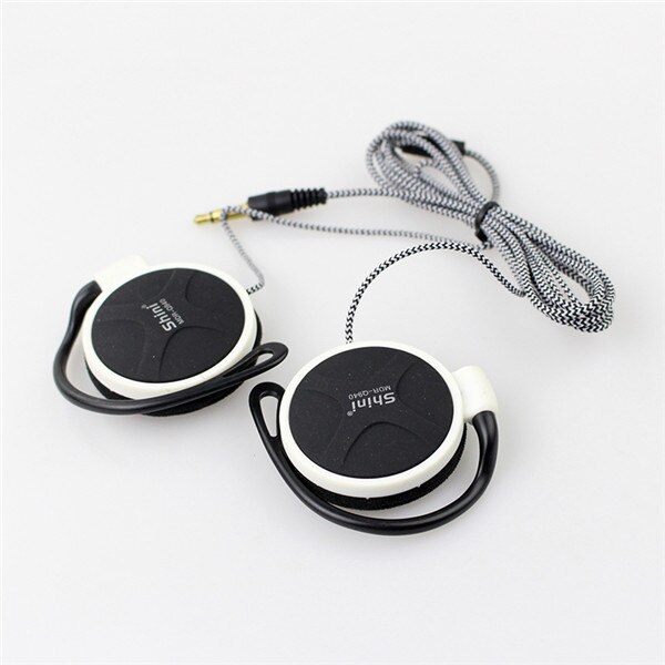 Shini-auriculares Q940 con conector tipo C, cascos deportivos de 3,5mm con gancho para la oreja para reproductor de música Mp3, ordenador y teléfono móvil,: Blanco