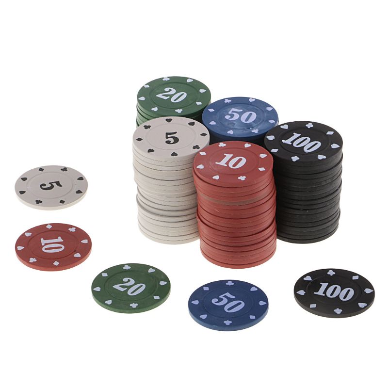 100 st runda plastmarker casino poker kortspel baccarat räknande tillbehör
