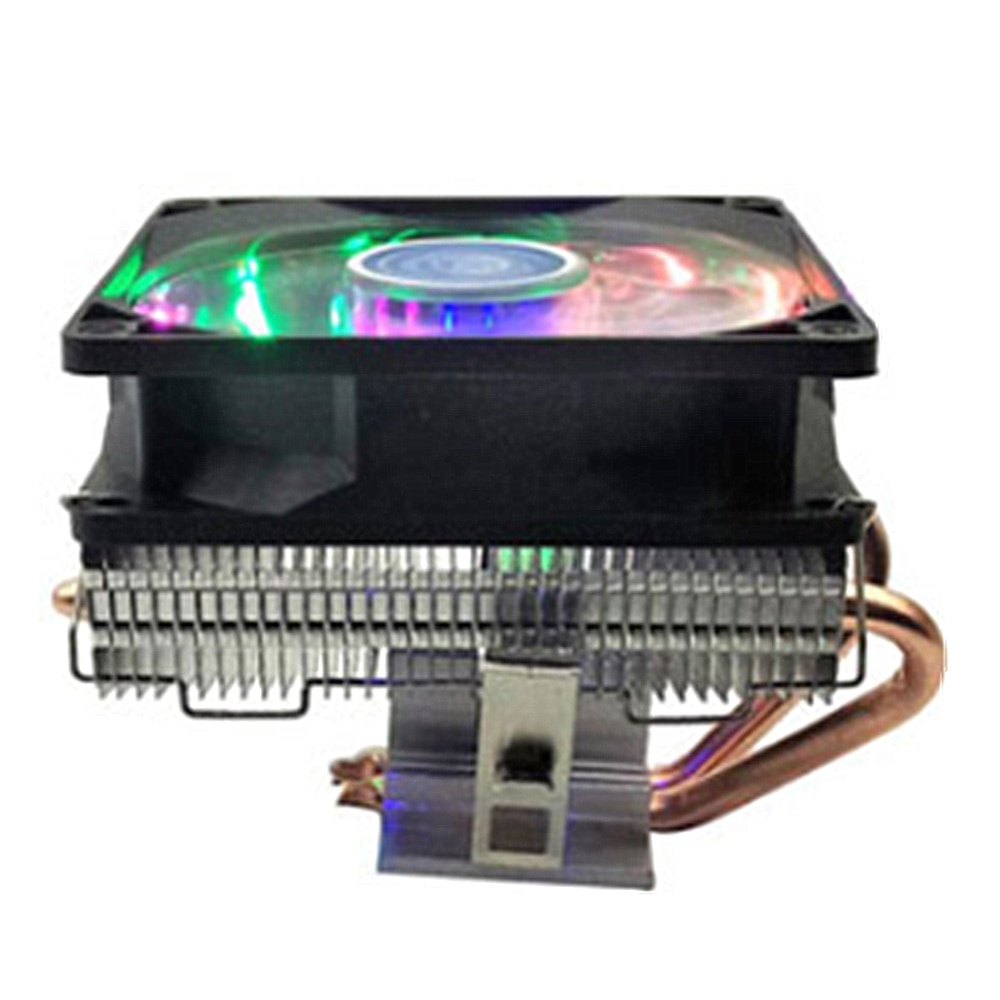 CPU Cooler 2 heatpipe 90mm LED cooling fan 4PIN CPU cooler 775 1150 1151 1155 1156 1366 support Intel AMD